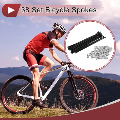 Bike Wheel Spokes Set Carbon Steel 14G 105 mm for Bicycle (—)