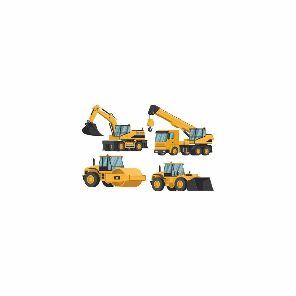 Waterproof PVC Wall Sticker for Construction Vehicle Theme (29x20cm)