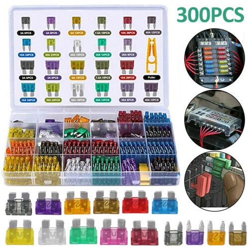 300pcs Mini Blade Fuse Set for Auto Car Truck (2-40A)