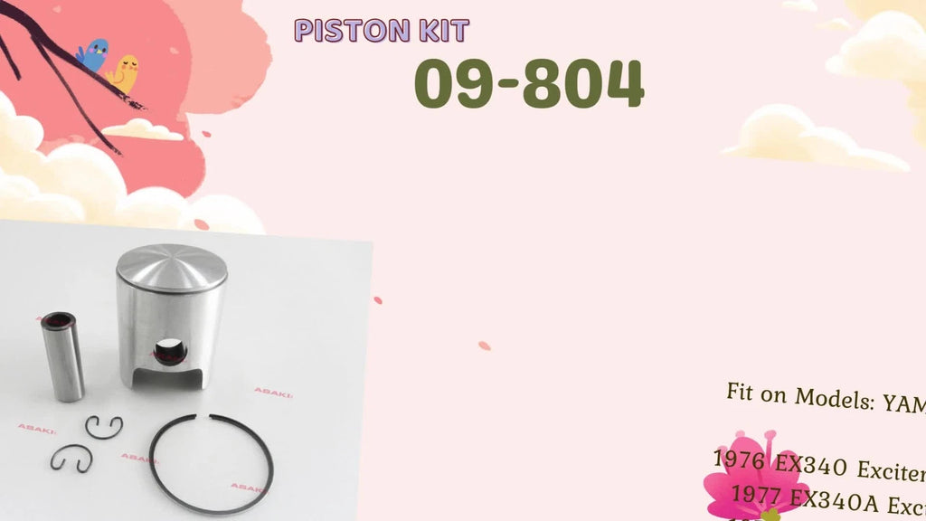 Piston Kit + Ring for Yamaha EX340A/EX340B Exciter (1980–1983)