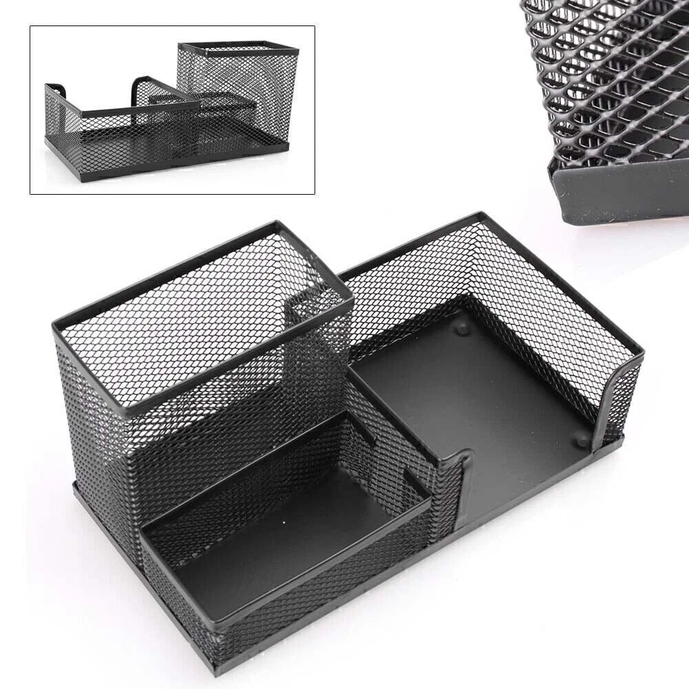 Black Metal Mesh Desktop Organizer for Office Supplies (2023)
