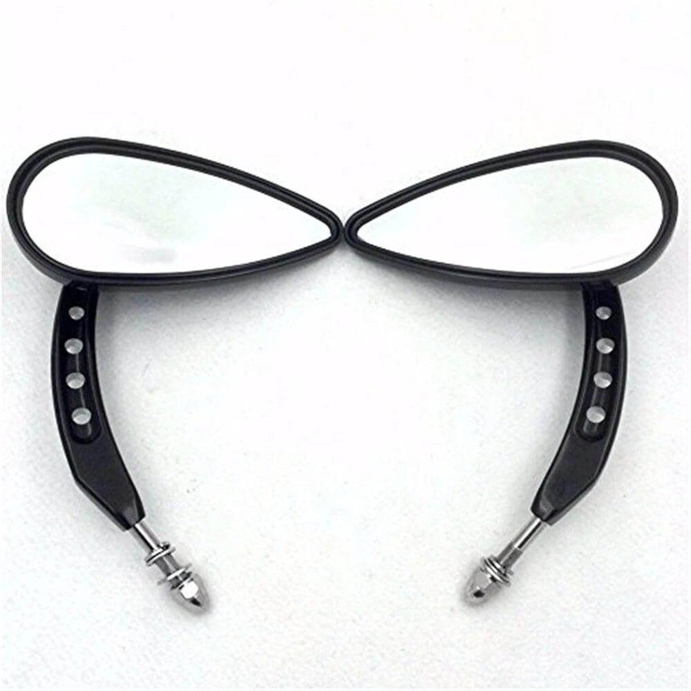 Black Skull Side Mirrors for Harley Dyna Super Glide