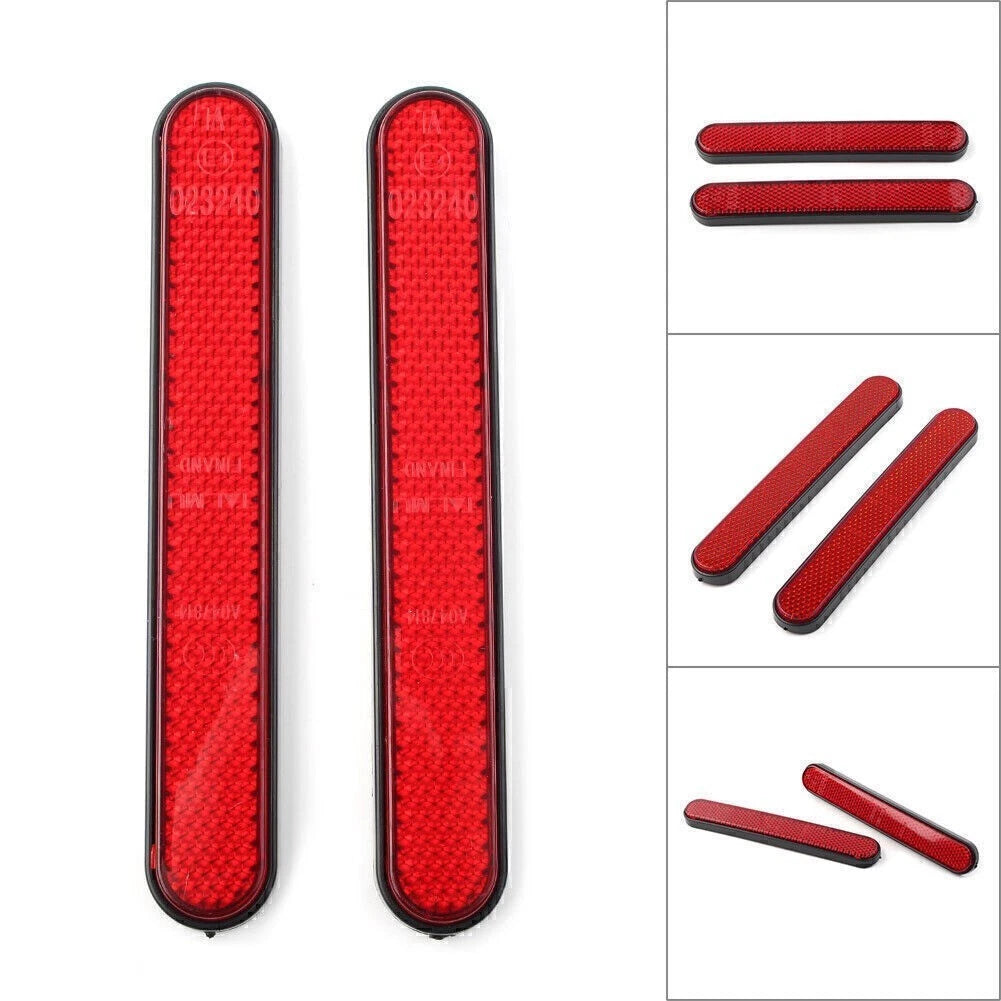 2X Red Front Fork Leg Reflectors for Harley Sportster 883 1200 (2004–2023)