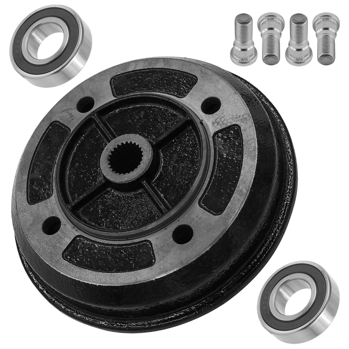 Rear Brake Drum W/Bearing Bolt for Kawasaki 41038-1226 (2005–2015)
