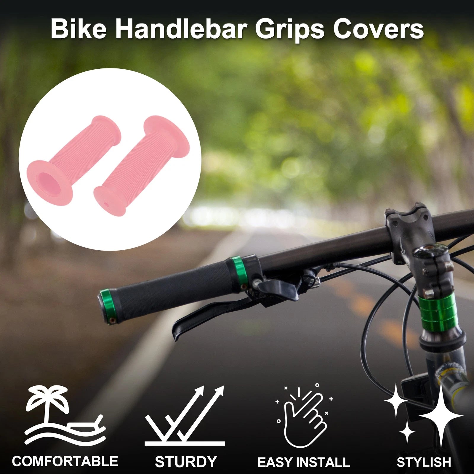 Bike Handlebar Grip Covers 85mm Lightweight MTB End Grips Protector 1 Pair