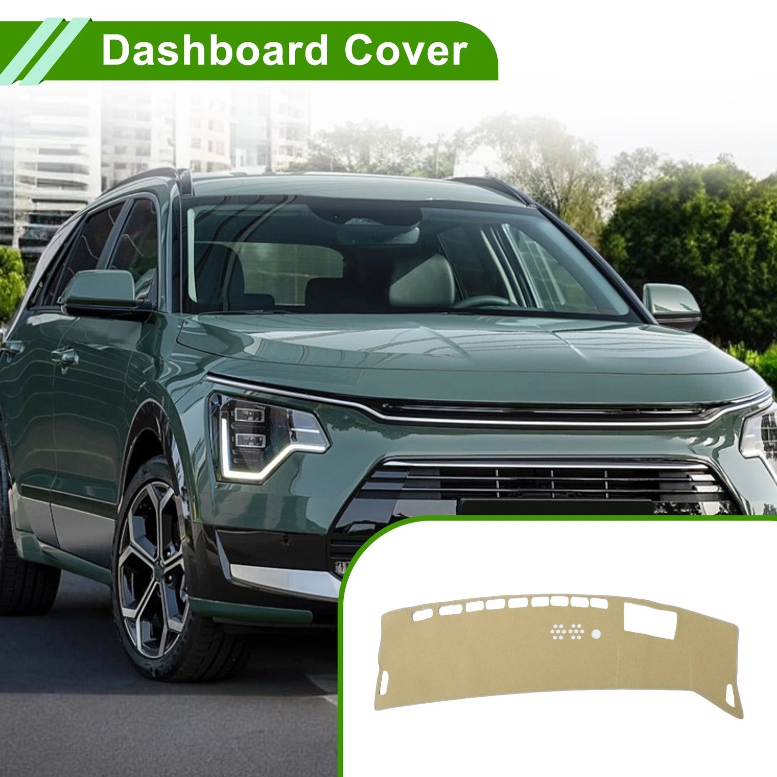 Dashboard Cover for Kia Niro (EV/PHEV/H EV) (2023–2025) Polyester Beige