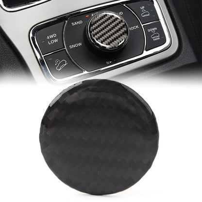 Central Console Knob Button Cover Trim for Jeep Grand Cherokee (2011–2022) Black