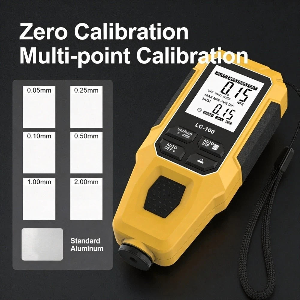 Coating Thickness Gauge 0-2000um LCD Display