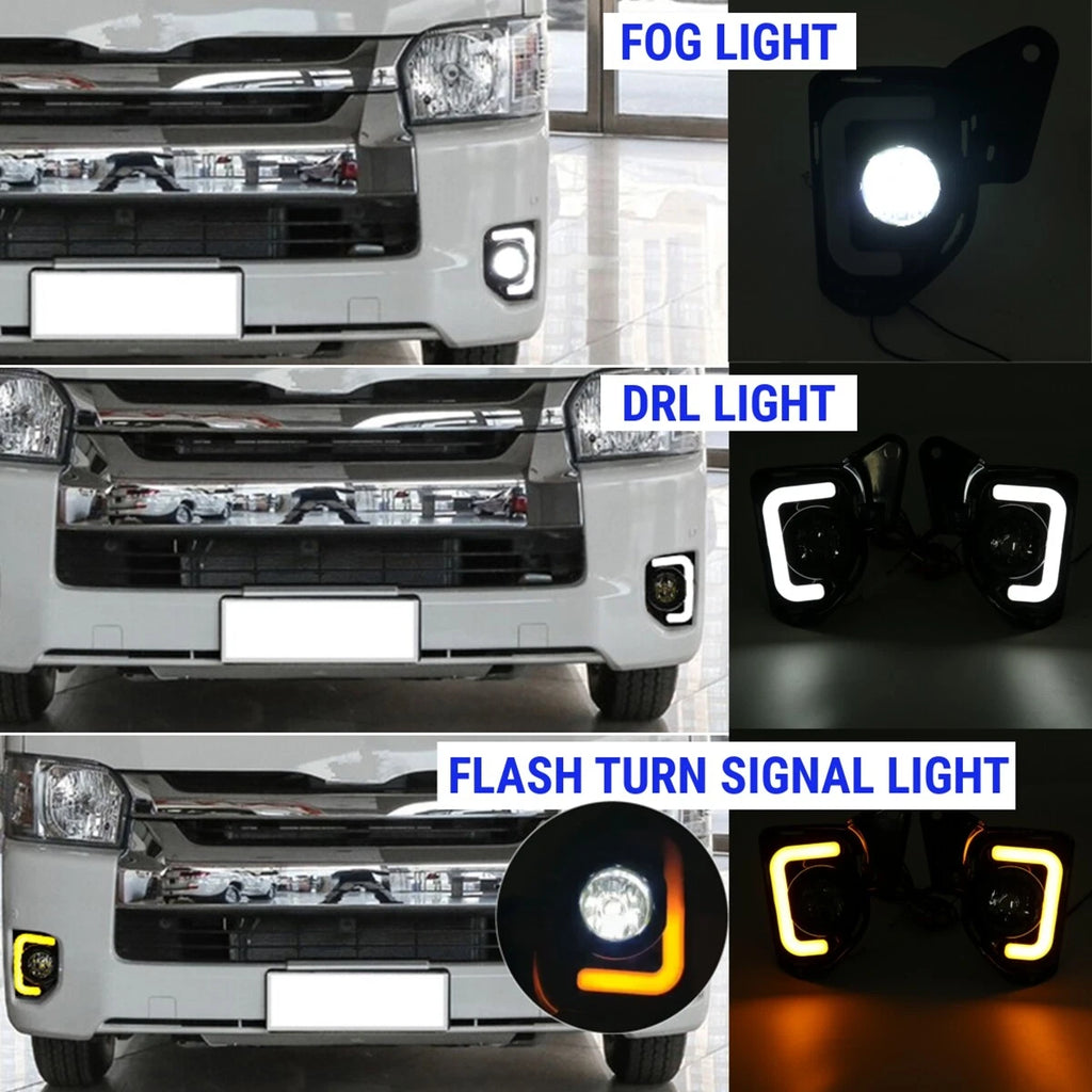 Daytime Running Light Fog Turn Signal Lamp for Toyota Hiace (2014–2018)