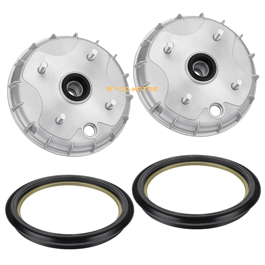 2 Front Brake Drum & Dust Seal for Honda Rancher 350 TRX350TE TRX350TM (2000–2006)