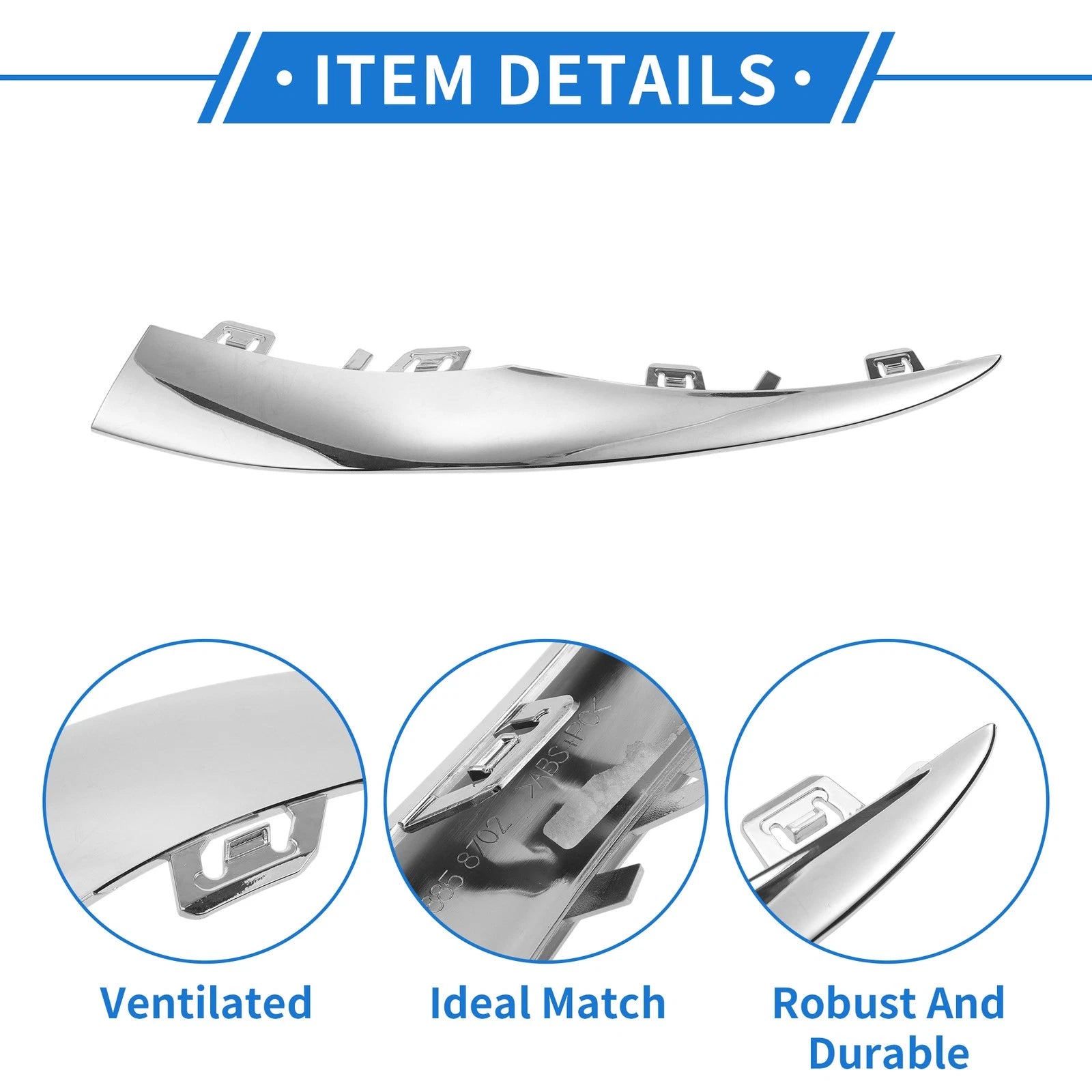 Front Right Bumper Grille Trim Garnish Replacement for Mercedes-Benz C Class (2019-2021)