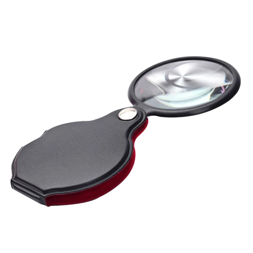 10X Mini Folding Magnifying Glass Loupe for Pocket Reading Tool