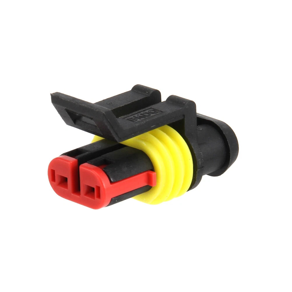 Set of 10 2Pin Waterproof Electrical Wire Sealed Connector Plug 12V for ATV