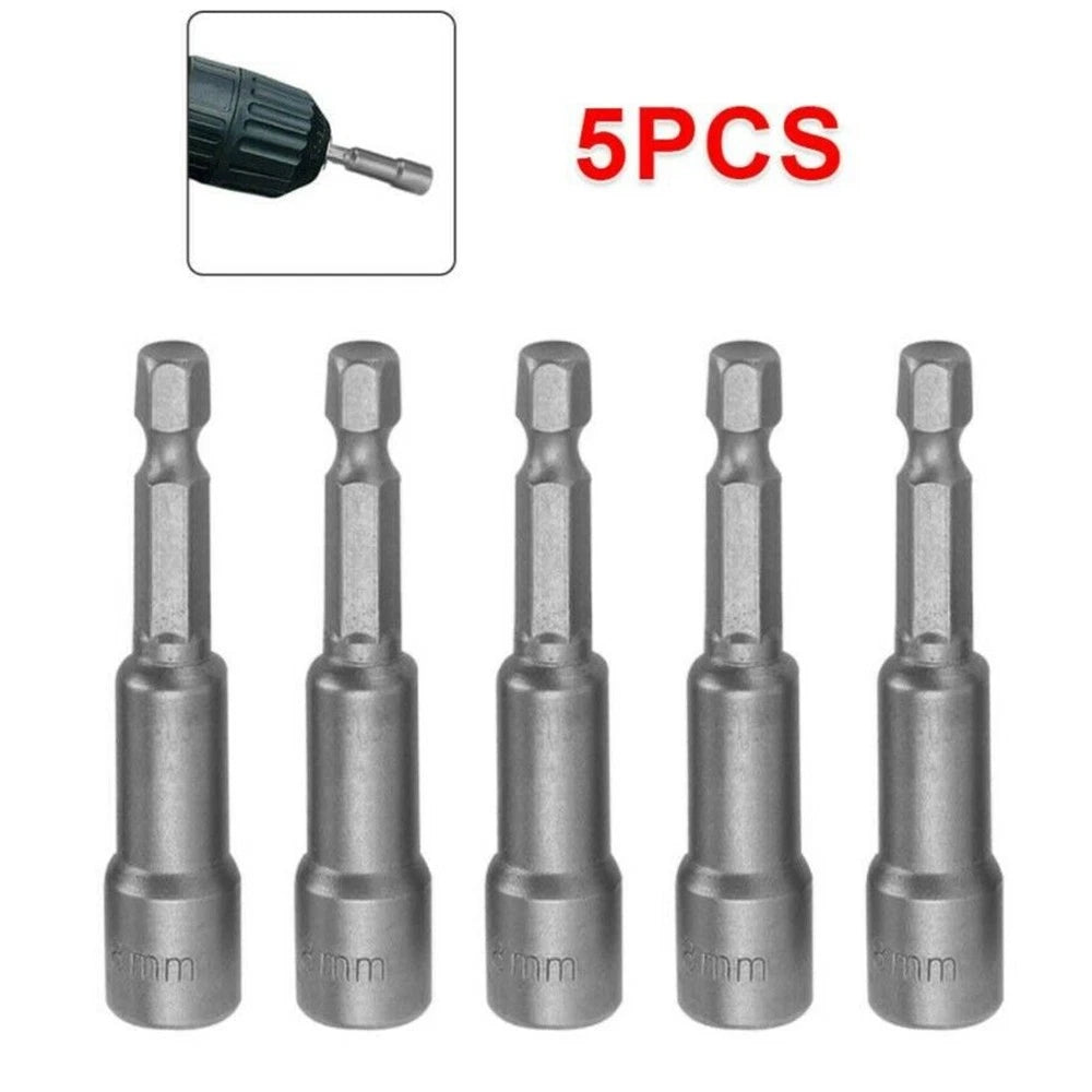 5Pcs Screwdriver Drill Bit Nut Setter for Roofing Cladding