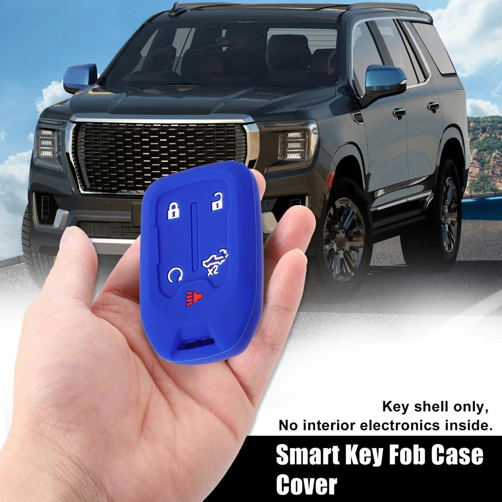 2PCS Silicone Key Fob Case Cover Replacement for Chevrolet Silverado (2019–2022)