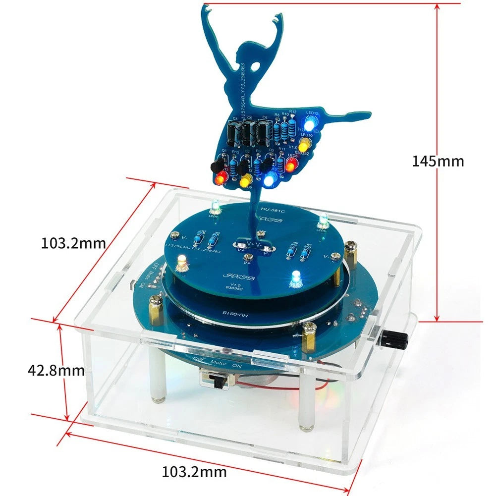 DIY Ballerina Girl Music Box Kit for Electronics Enthusiasts