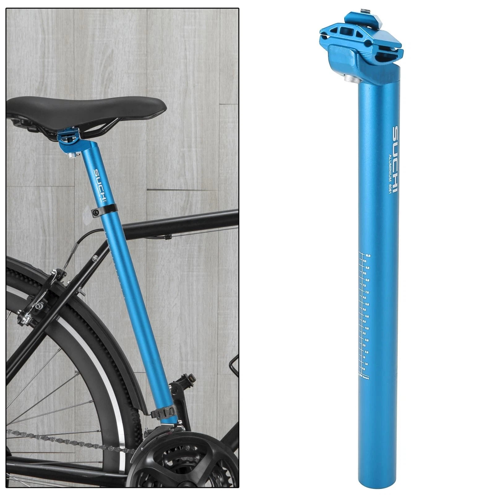 Aluminum Bicycle Seat Post Adjustable Clamp 30.4x350mm for Blue (2005–2015)