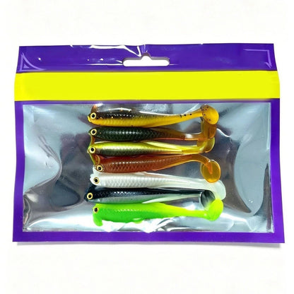 Soft T-Tail Lure 7.5cm 3g PVC for Surface Dragging Twitching