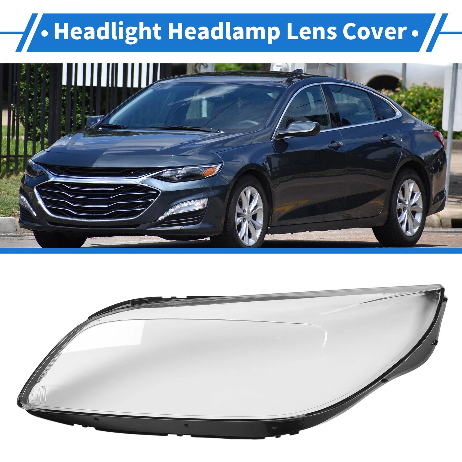 1 Pc Headlight Lens Cover Front Left for Chevrolet Malibu (2013–2015)