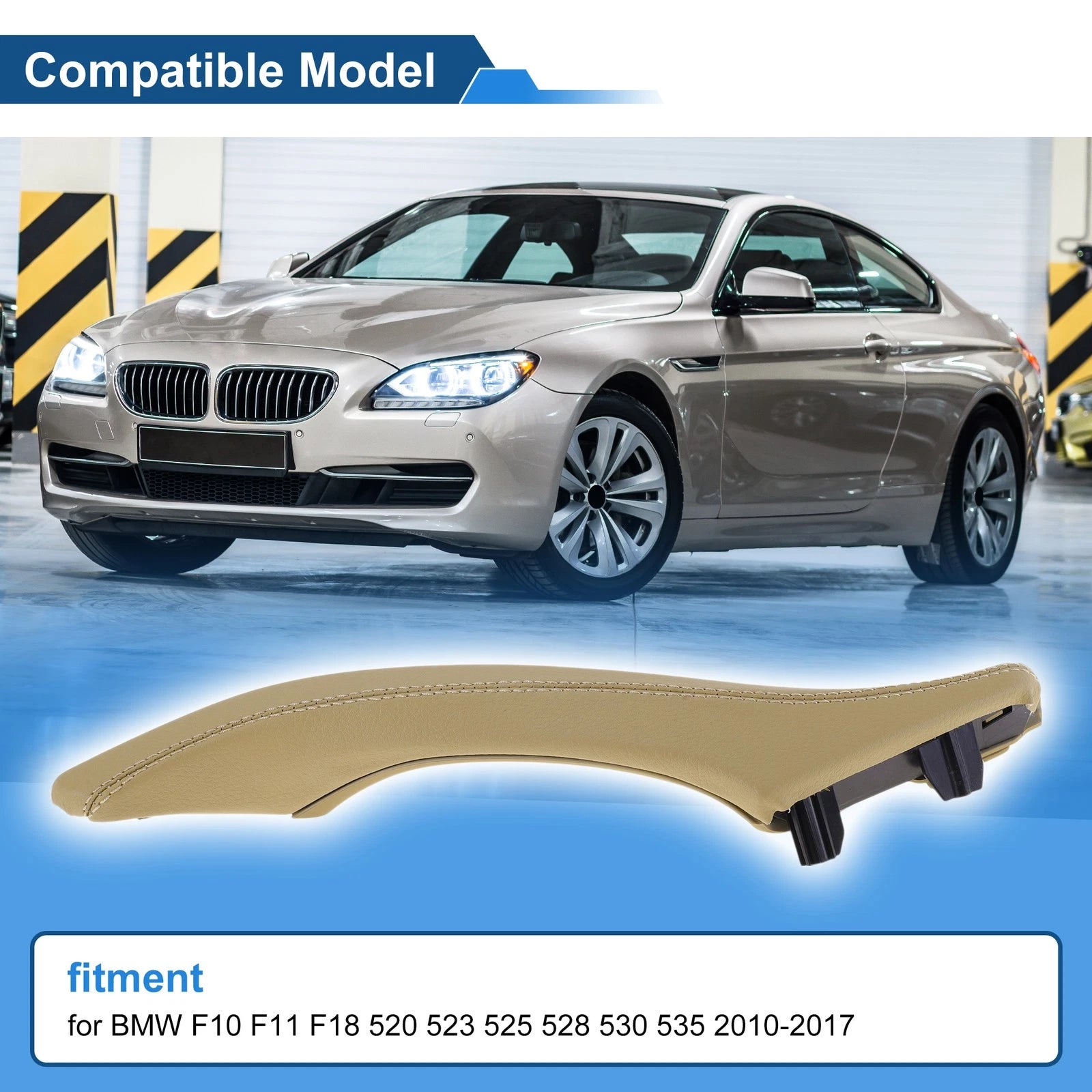 Inner Door Panel Handle Replacement for BMW F10 F11 F18 (2010–2017) Beige