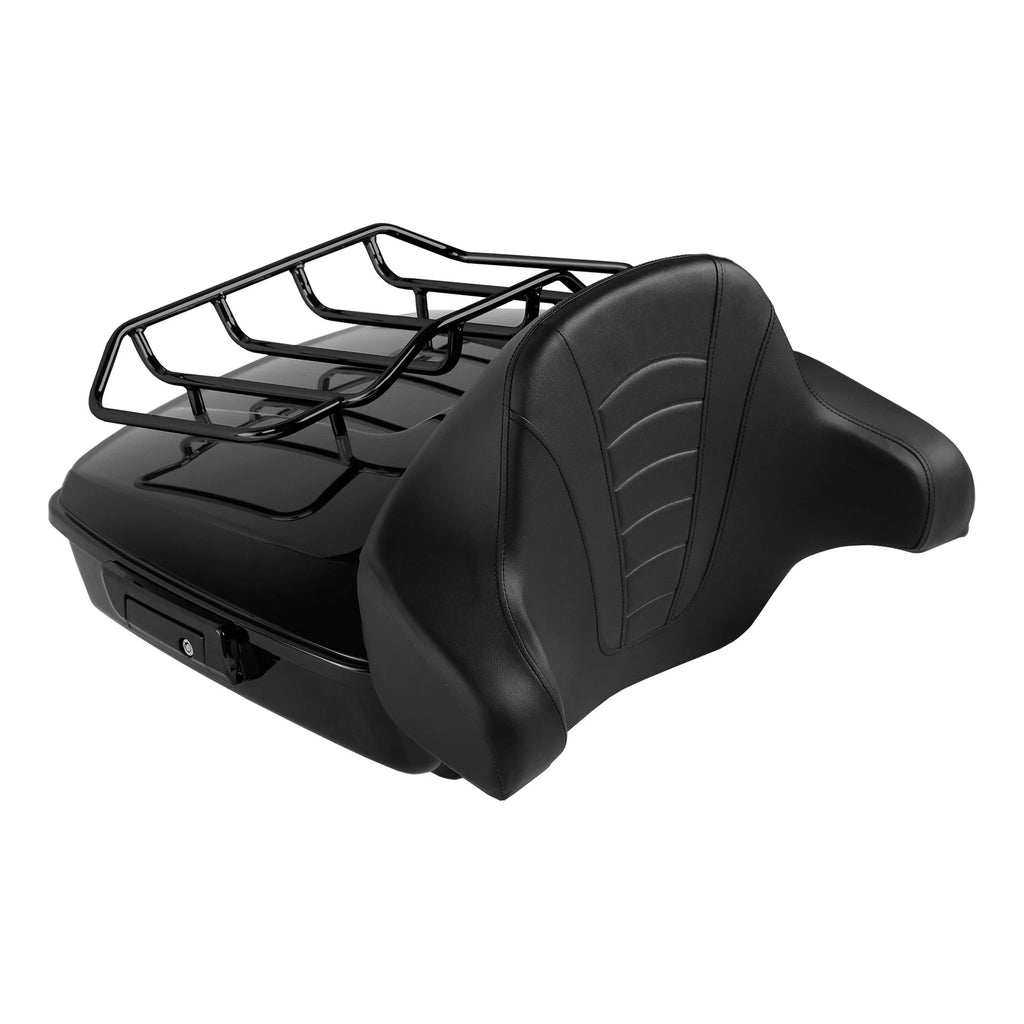 Chopped Trunk Backrest Pad Mount Rack for Harley Touring (2014–2023)