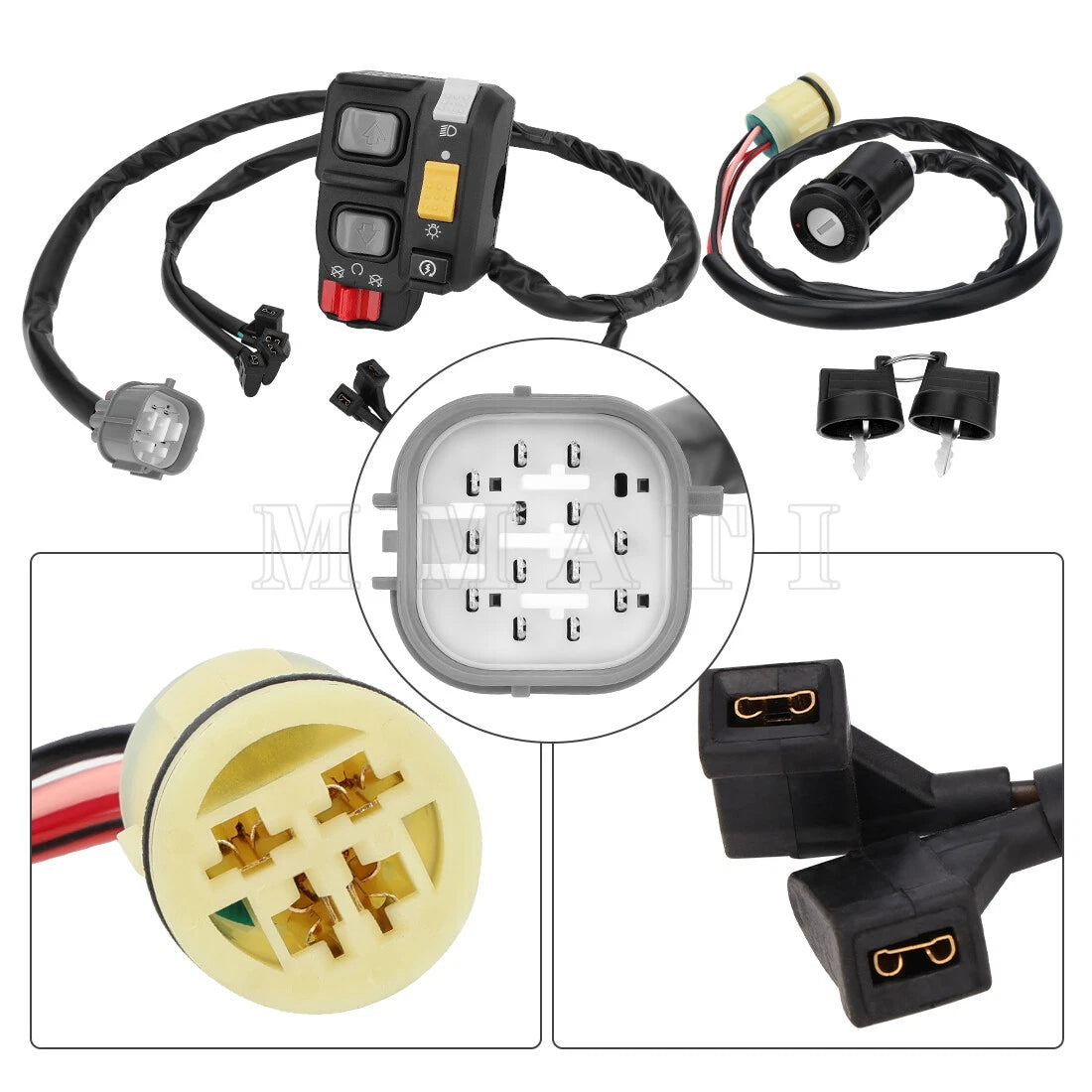 Start Stop Switch & Key Switch for Honda Rancher 420 TRX420 (2007–2013)
