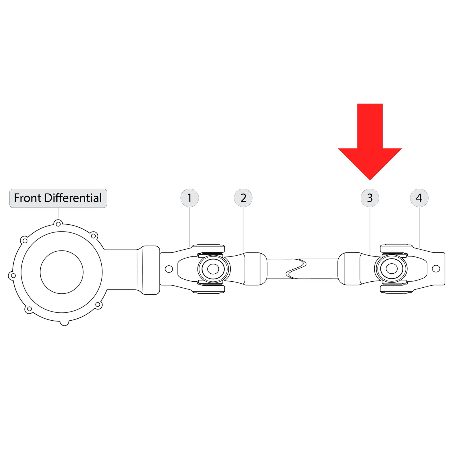 Front Propeller Drive Shaft Yoke with U-Joint for Can-Am (2008–2018)