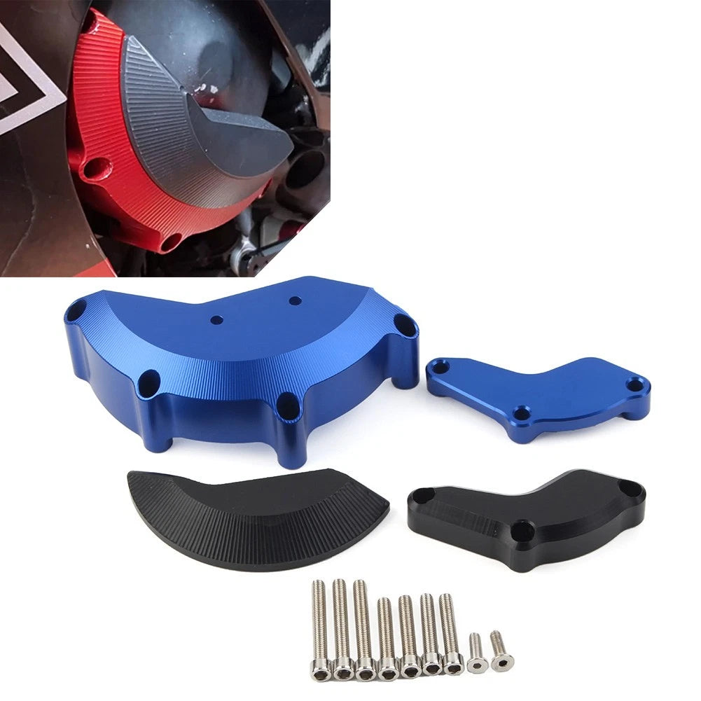 Engine Case Slider Protector Cover for Yamaha R6 (2008–2017) - Blue Aluminum