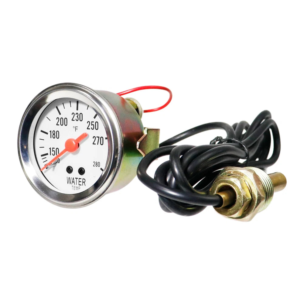 12V Mechanical Water Temperature Gauge 52mm for Car Engine (100-280F)