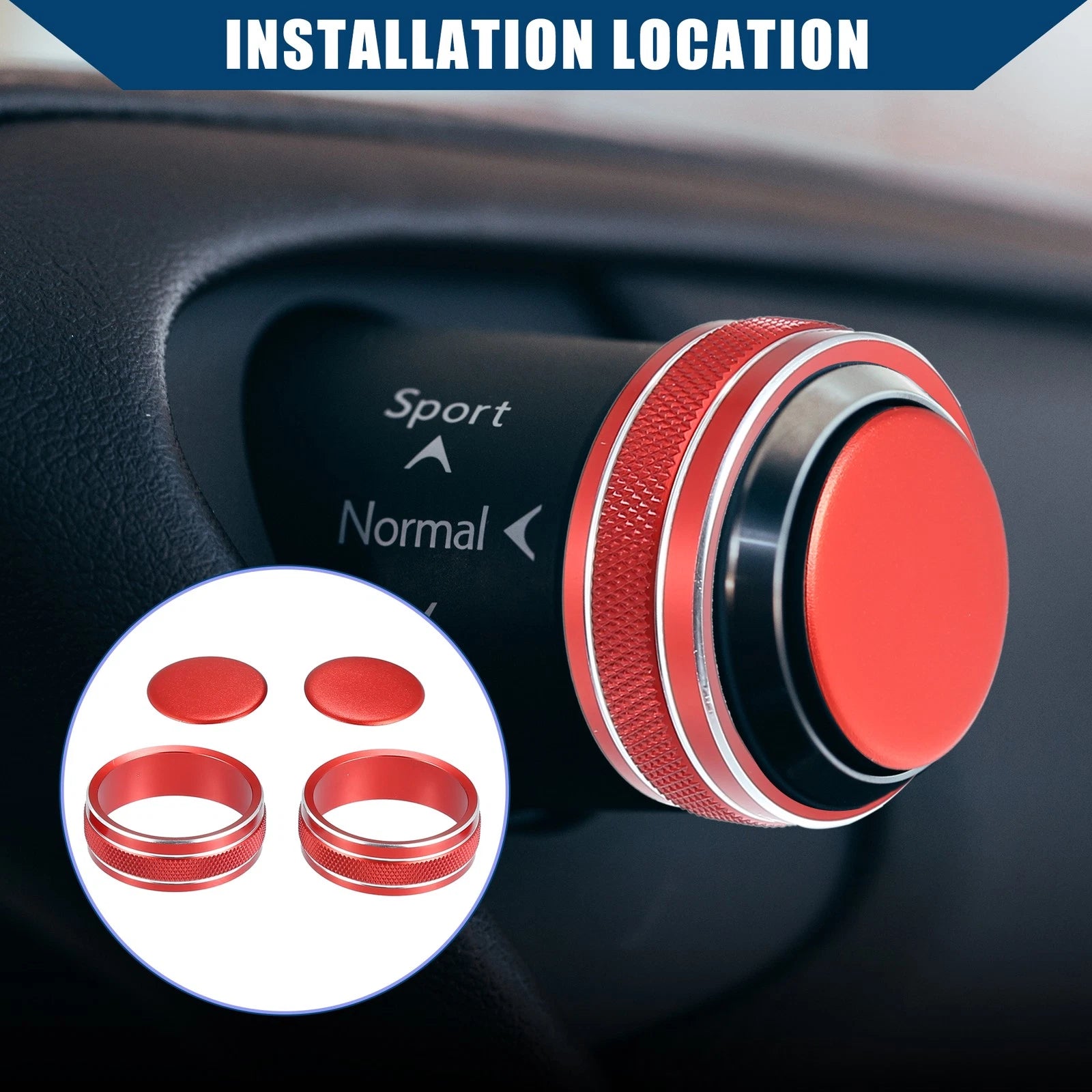 Console Drive Mode Switch Knob Cover Set for Lexus ES250 ES300h (2018–2023)