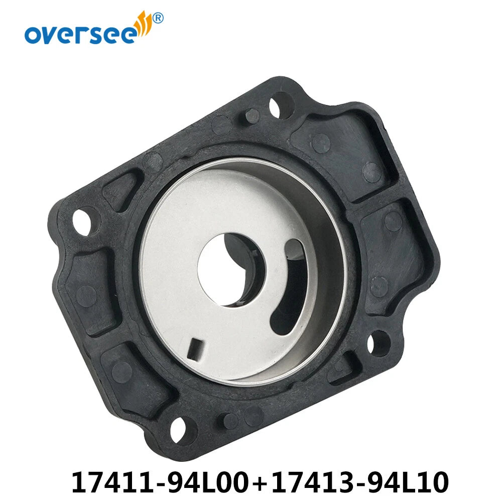Water Pump Case & Sleeve Set for Suzuki Outboard DF25A DF30A (17411-94L00, 17413-94L10)