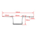 7/8" Z Bar Drag Handlebars for Harley, Honda, Chopper, Cruiser, Bobber