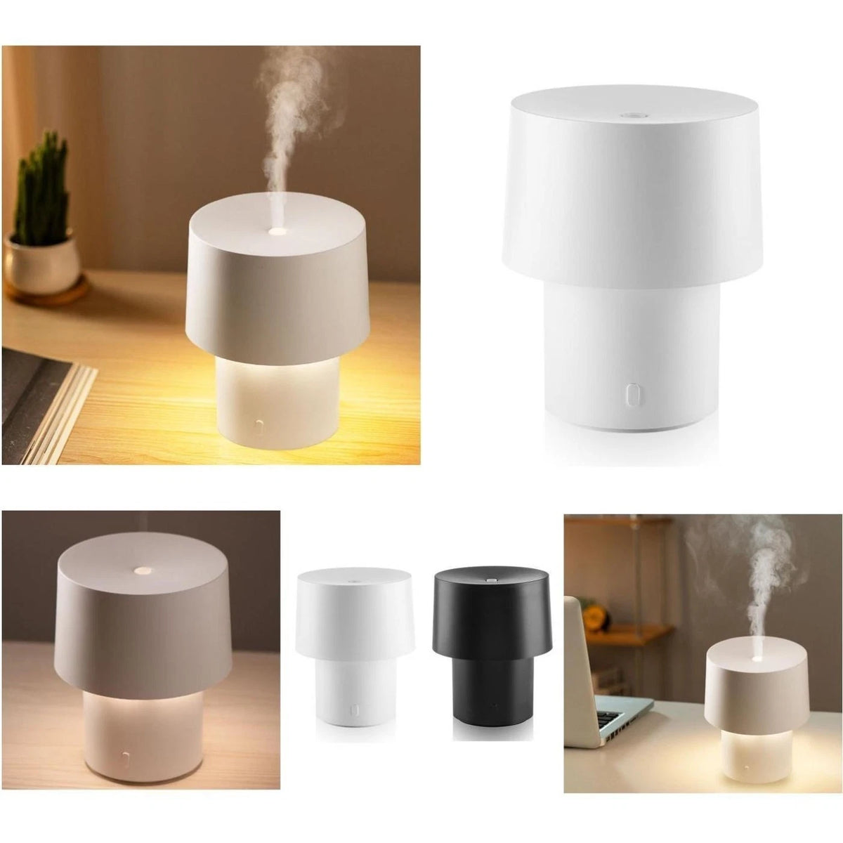 160ml Aroma Diffuser for Essential Oils with Auto Shut Off (White/Black)