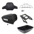 Matte Black Trunk Backrest Mount Rack for Harley Road Glide (2014–2026)