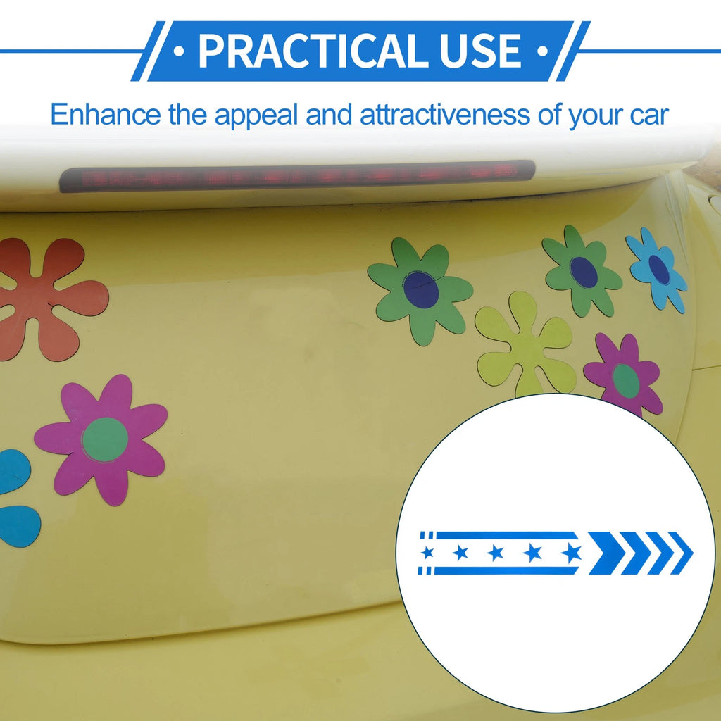 Reflective Bumper Decal for - Blue Square Arrow B