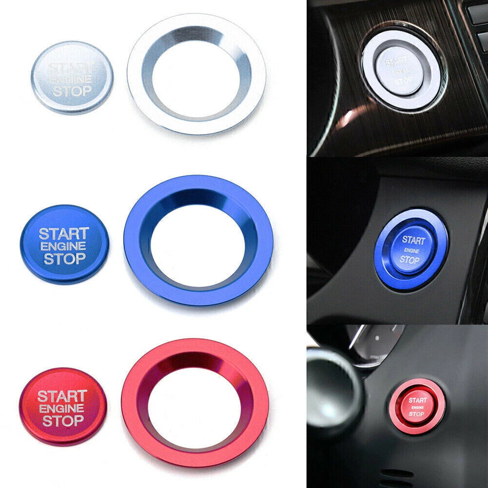 Keyless Engine Push Start Button w/ Ring for Land Rover Jaguar