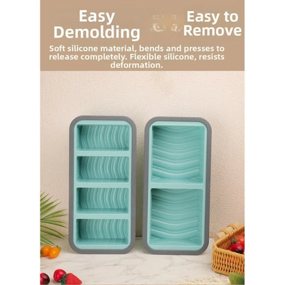 Silicone Food Container 29.5x14.5x6cm Multi Compartment Microwave Safe