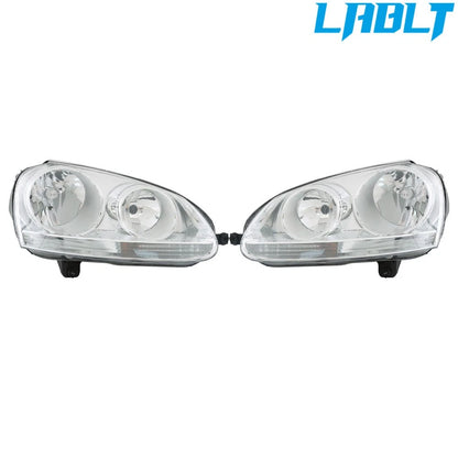 Halogen Headlights Pair for Volkswagen Rabbit (2006–2009) & Jetta (2005–2010)