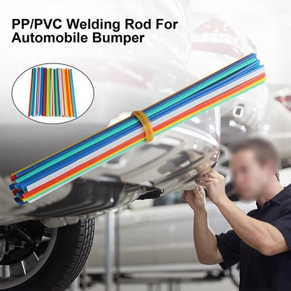 50Pcs Plastic Welding Rods Kit for Automotive Repairs (White/Yellow/Red/Blue/Green)