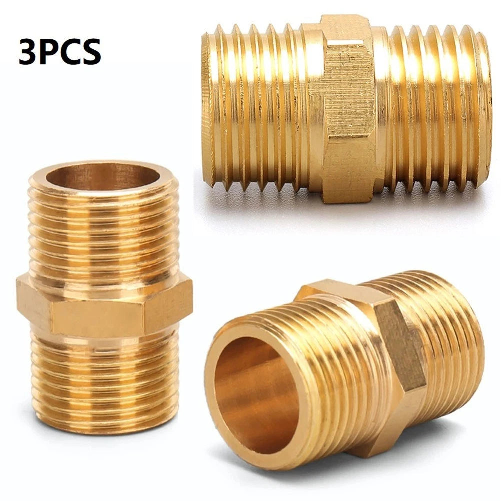 Brass Pipe Adapter 1/4 Inch Air Line Compressor Connector