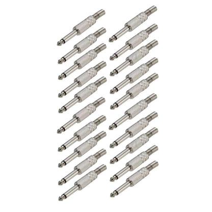 20 x 1/4" Male Monaural Connector Plug with Soldering Terminals