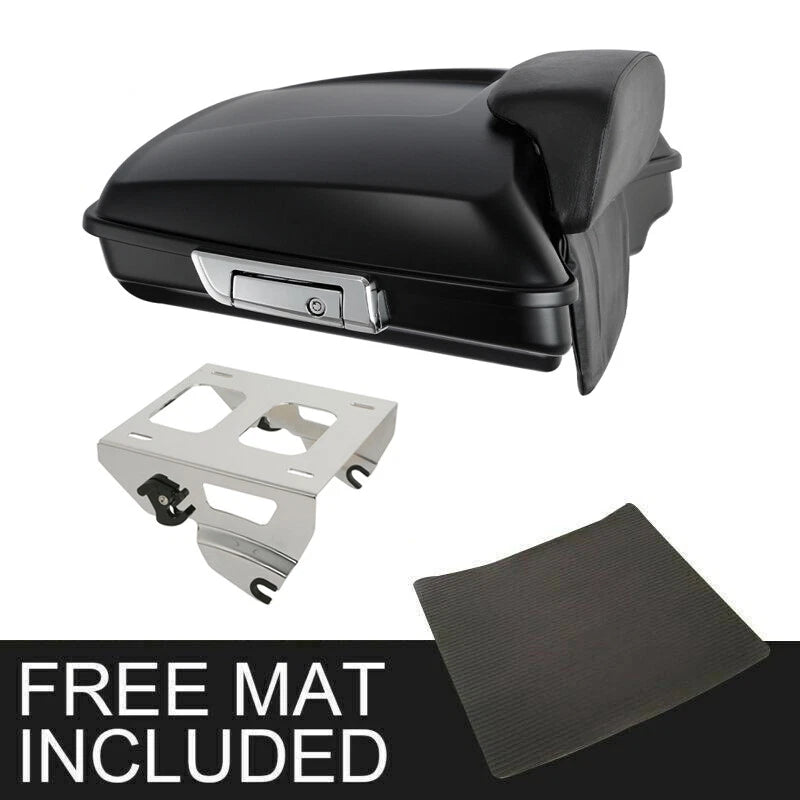Matte Black Razor Trunk Pad for Harley Touring (2014–2026)
