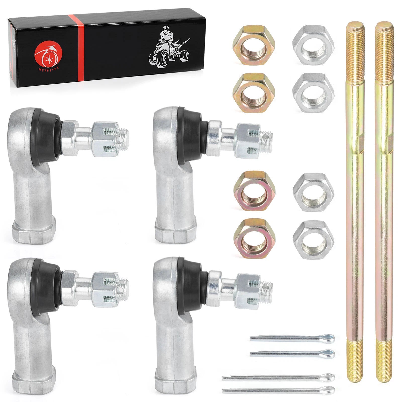 Set of 2 Tie Rods with Ends for Honda TRX350TM Rancher 350 (2000–2006)