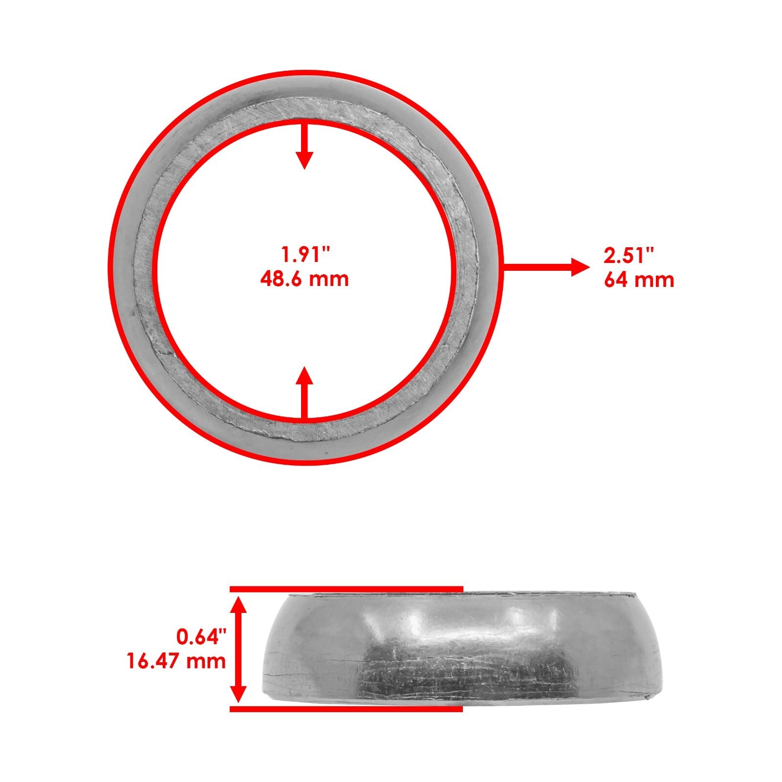 Exhaust Muffler Gasket Replacement for Can Am Maverick (2014–2021)