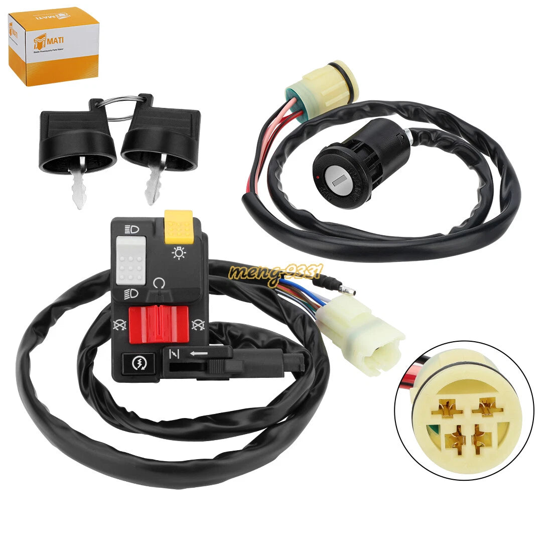 Handlebar Switch & Ignition Key Switch for Honda Foreman 450 TRX450FM/S (1998–2004)