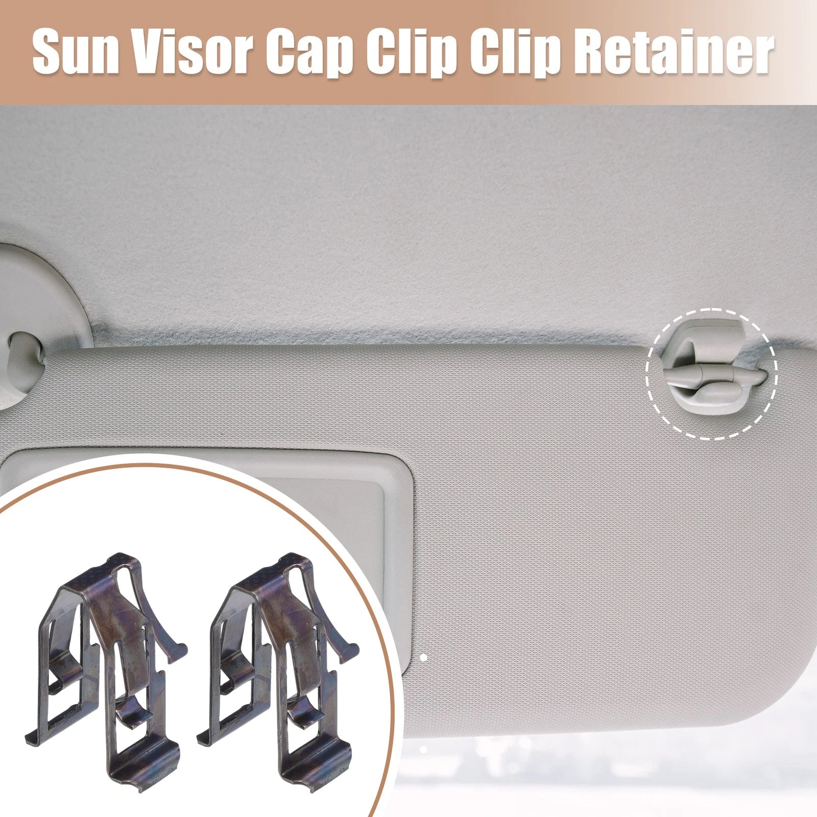 Sun Visor Clip Retainer Replacement 2pcs for Toyota Hilux (2005–2015)