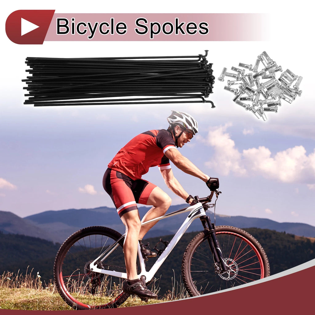 Bicycle Wheel Spokes 14G Replacement Set 157 mm for 26 inch Bike (—)