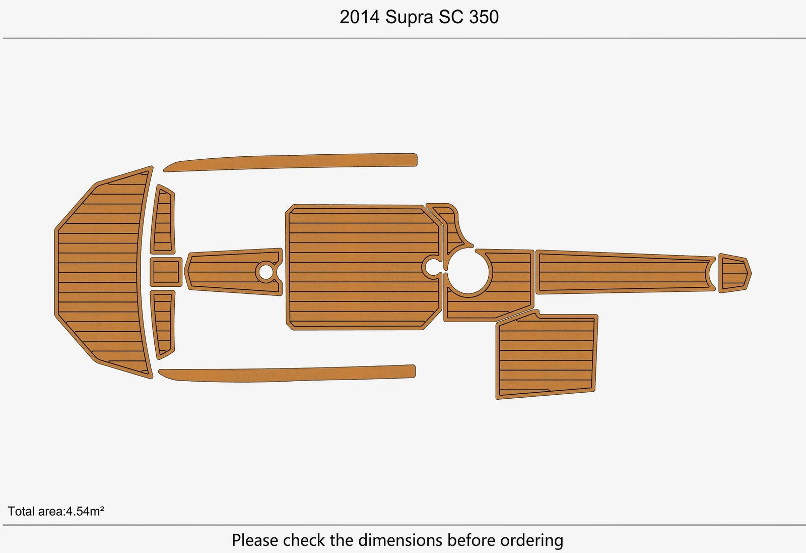 EVA Foam Cockpit Pads for 2014 Supra SC 350 Swim Platform