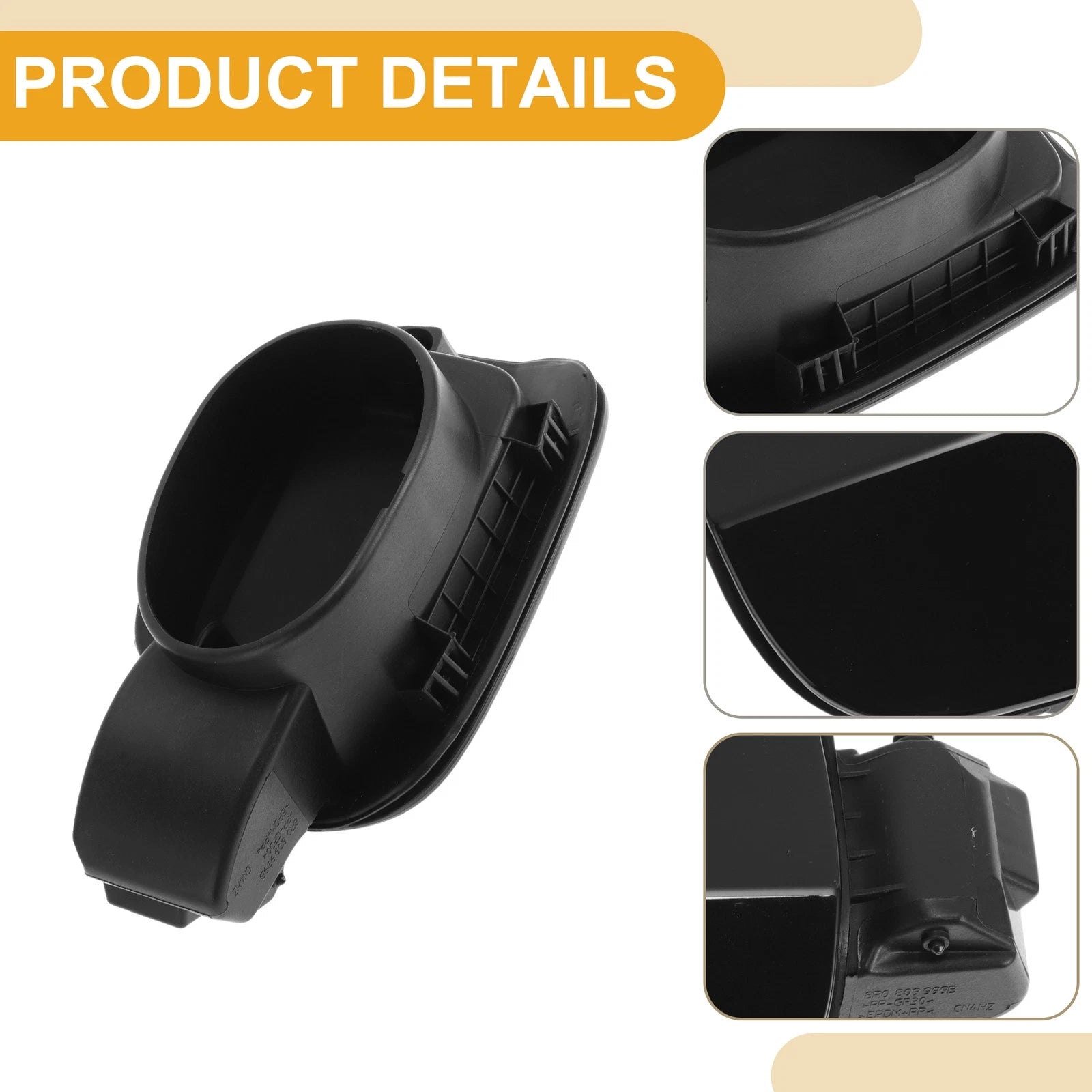 Fuel Tank Door Cap Replacement for Audi Q5 2010-2016 Bolt Type Black ABS