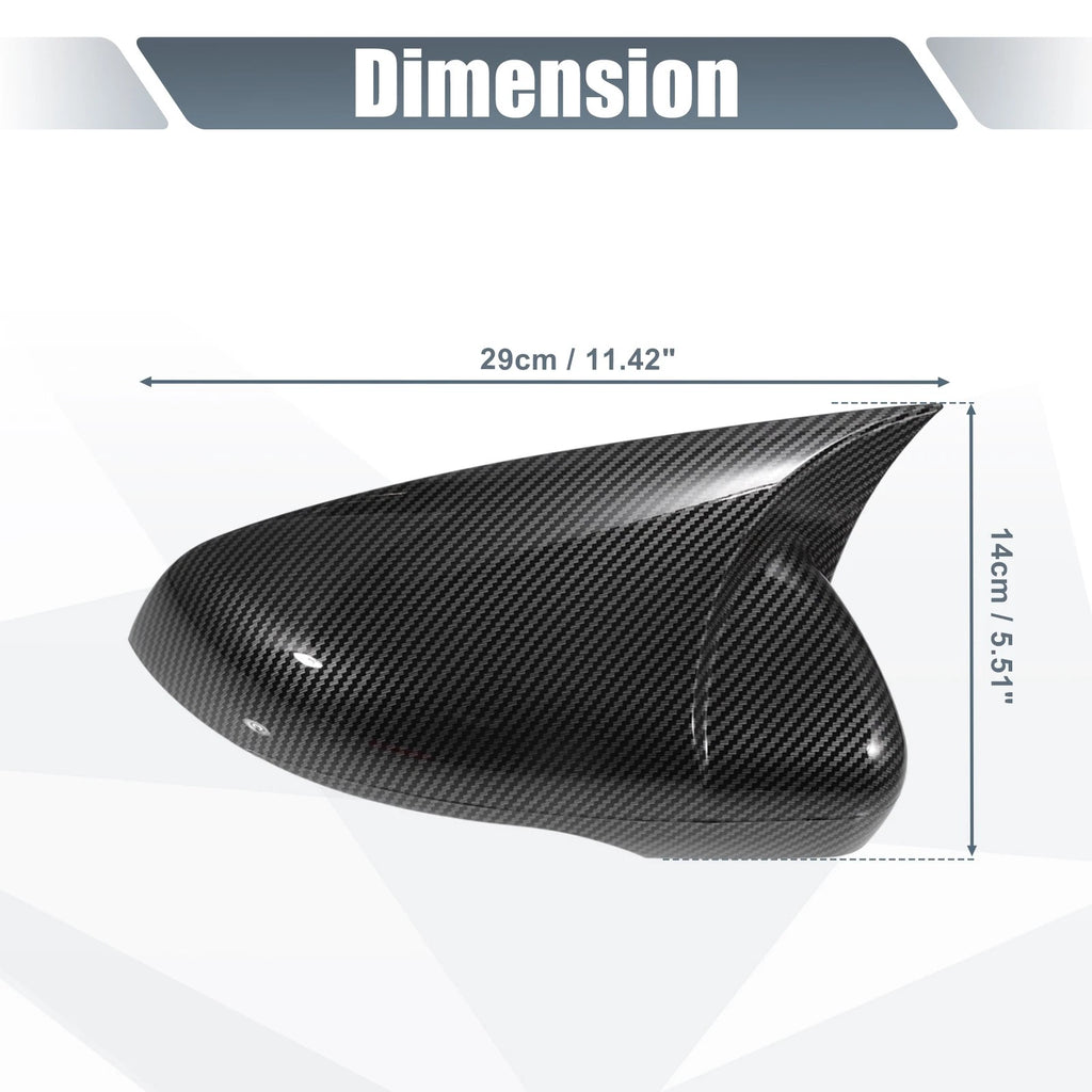 Rearview Mirror Cover Overlay Carbon Fiber Pattern for Volkswagen Golf 6 (2009–2013)